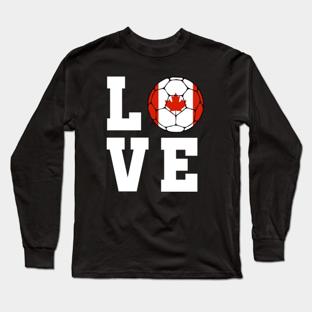 Canada Soccer Lover Long Sleeve T-Shirt by footballomatic